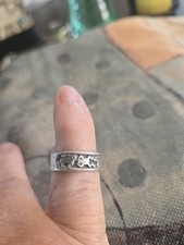 VTG Native American Animal Band Ring. Stamped 925 Artist Signed Size 5.5