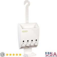 Shower Dispenser Push Button Convenience 4 Chamber Storage 360 Rotation Plastic