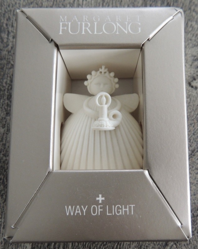 Margaret Furlong Way Of Light 2001  2” Angel Porcelain With Acrylic Stand