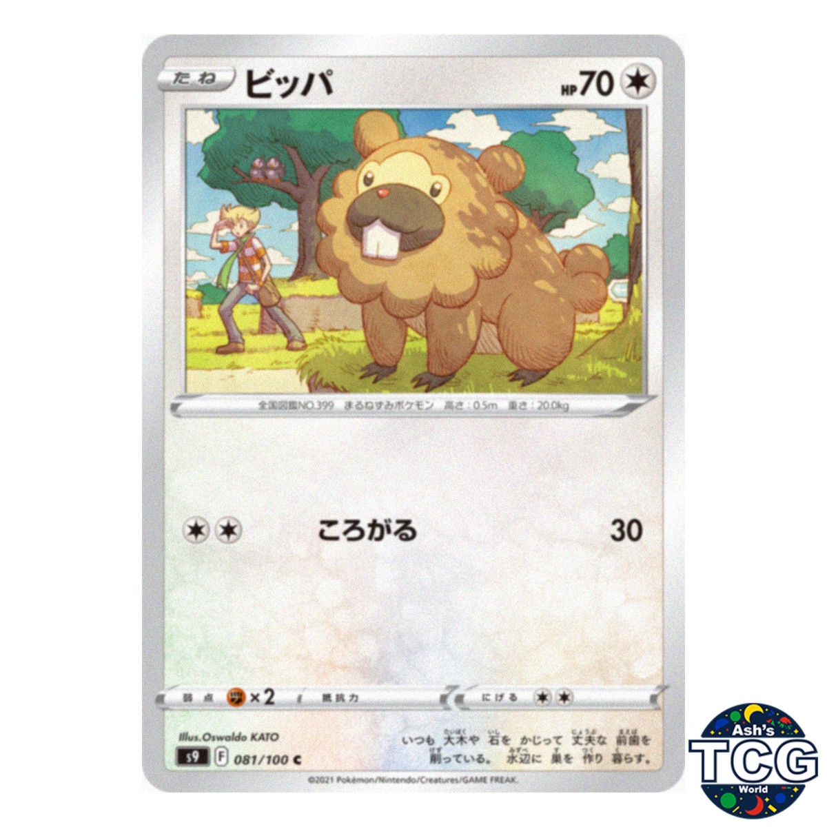 Bidoof C 081/100 s9 Star Birth Pokemon Card Japanese