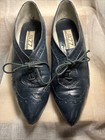 JAZZ Woman’s VTG Shoes 7M Made In Spain Blue Tie Heels — photo 5