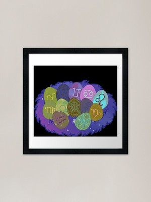 Sternzeichen Ei Nest gerahmter Kunstdruck gerahmt Wandbild Poster Leinwanddruck Bild