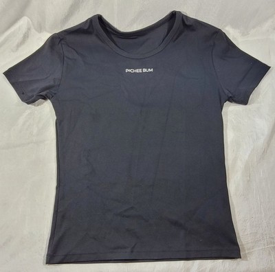Pchee Bum Women's Short Sleeve Nylon Blend Performance T-Shirt - Black - Large
