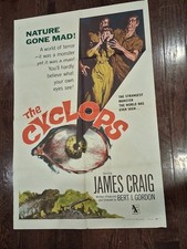 THE CYCLOPS 1957 ORIG 27x41 SHEET MOVIE  POSTE BERT I. GORDON MONSTER 57/35