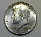1964 Kennedy Half Dollar 90% Silver, Mint Luster B/U