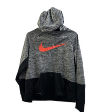 Nike Dri-Fit Nike Pullover Hoodie Mock Neck Boys XL Heather Gray Drawstring
