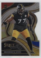 2023 Panini Select Club Level Red & Blue Prizm Die-Cut Broderick Jones #292 19ko