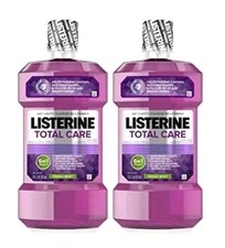 Listerine Total Care Fresh Mint Anticavity Fluoride Mouthwash, 2 x 1 L