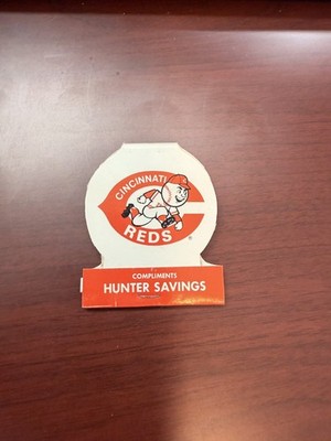 1976 Cincinnati Reds Matchbook - 1977 Schedule, Hunter Savings - Full Unstruck