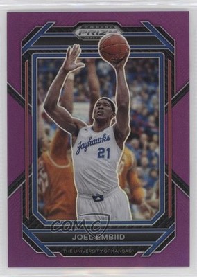 2023-24 Panini Prizm Draft Picks Purple Prizm 33/75 Joel Embiid #52 9o3