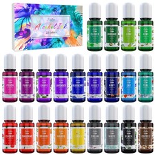 Alcohol Ink Set - 22 Colors x 0.35oz Alcohol Based Ink for Epoxy Resin Painting,