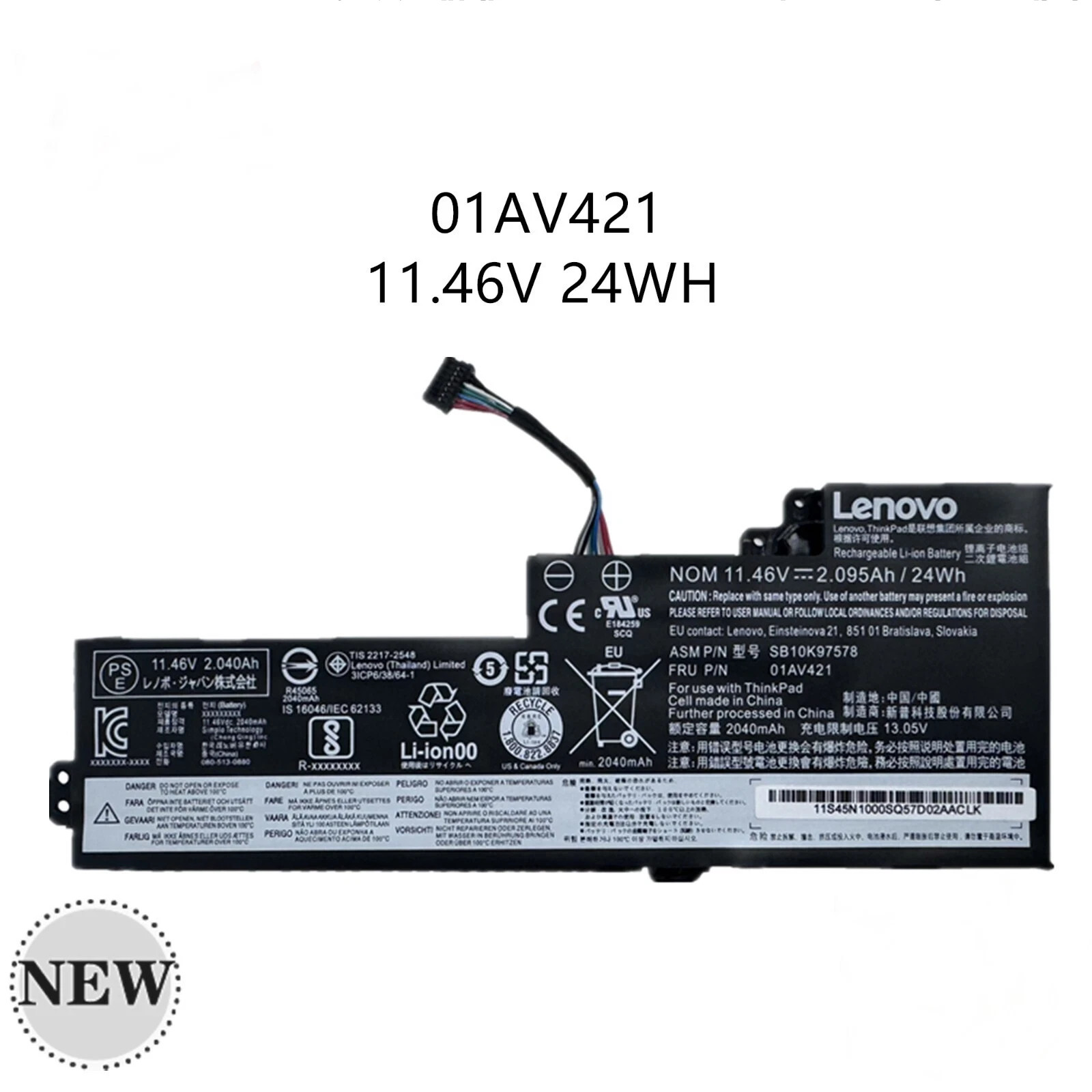 lot Genuine 01AV421 01AV419 T470 T480 Battery for ThinkPad A475 A485 TP25 Series