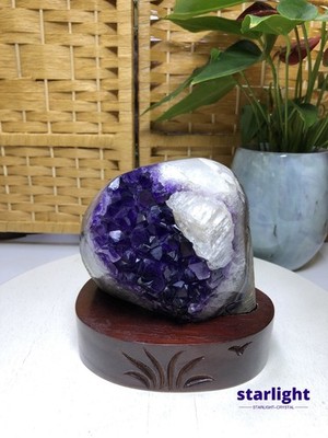 5LB Natural Uruguayan amethyst cluster ornament