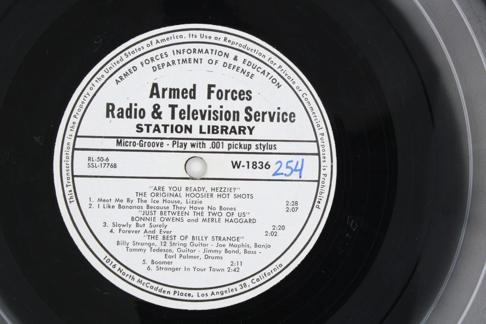 AFRTS Bonnie Owens Merle Haggard Jimmie Rodgers Hoosier Hot Shots Armed Forces - Image 3 of 4