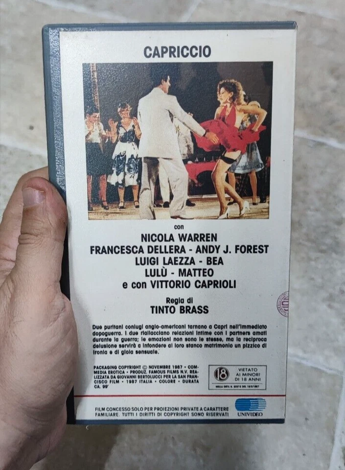 VHS un film di tinto brass capriccio, film cinema movie videocassetta rara - Immagine 2 di 4