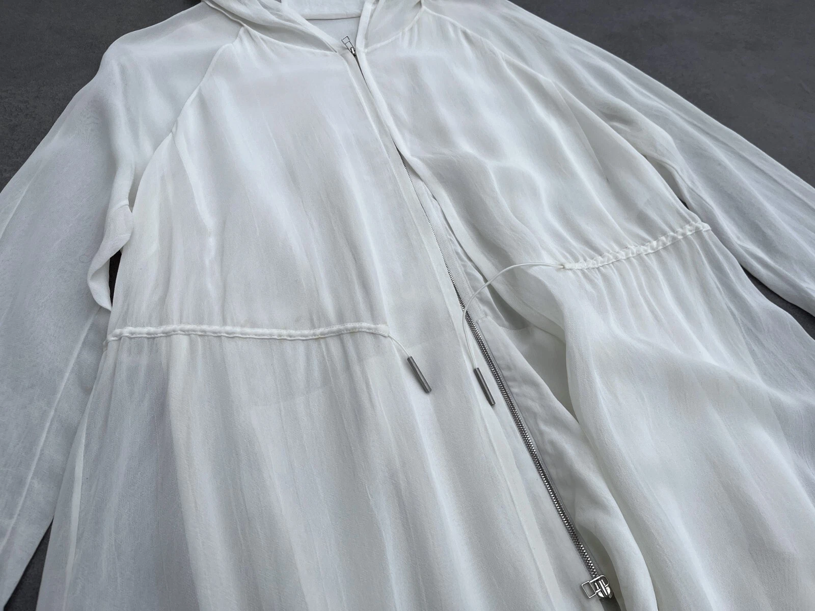 Stunning Women's ANNETTE GORTZ Layered Lagenlook Avant Garde Jacket Coat White M - product detail image 13