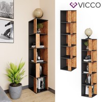 Eckregal Standregal BüCherregal Lio Wandregal Raumteiler 5 Ebenen Ant/Gko Vicco