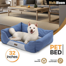 Rectangle Pet Cat Bed Long Plush Warm Soft Puppy Calming Sleeping Bed Ultra Soft