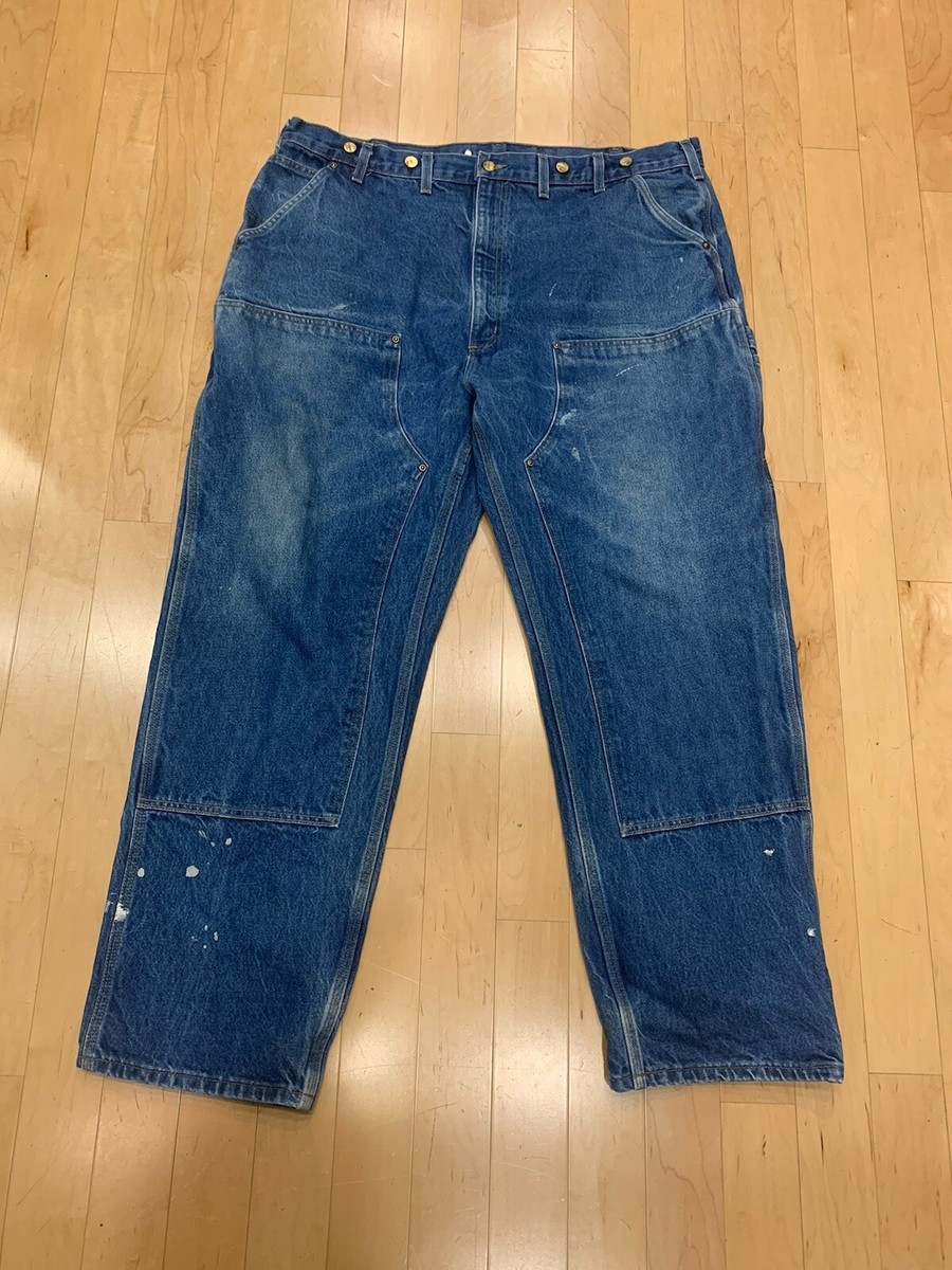 Vintage Carhartt Men's Work Distressed Double Knee Jeans Vintage Carhartt Men's Work Distressed Double Knee Jeans