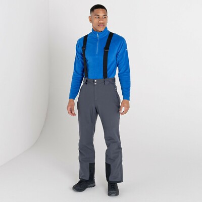 Herren Dare2b Achieve II Ebony Grau Weich Ski Hose - Reg Bein