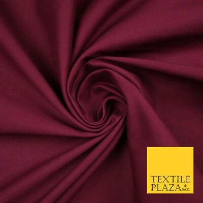 TEXTILE PLAZA MAGENTA PFLAUME STRETCH BAUMWOLLSATIN STOFF Uni Stretch TShirt Kleiderstoff 7195