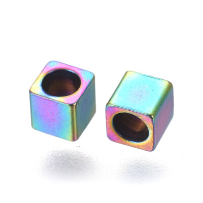 10//20pcs Multi-color 304 Stainless Steel Beads Round Mini Smooth Spacer 5.7~10mm