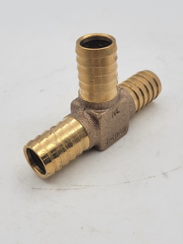 American Granby NLRBT3/4 Brass Pipe Tee 3/4" 3 Way Plumbing Fitting - Picture 8 of 14