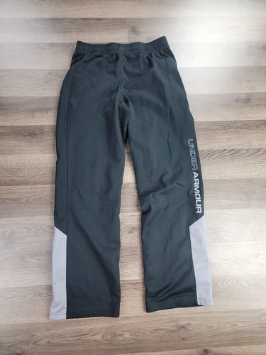 Under Armour Sweatpants Youth Boys Large Black Loose Fit Drawstrings Fleece Logo - Picture 2 of 10