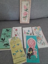 6 1950s Vintage Unused New Baby Happy Birthday Best Wishes Greeting Cards