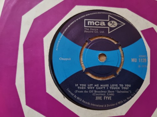 Jive Fyve – If You Let Me Make Love To You Then Why Can't I Touch You? MCA 1970 - Picture 4 of 4