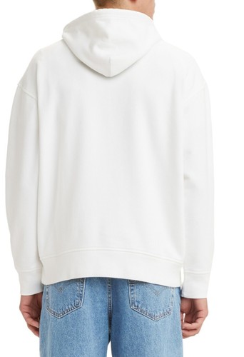 Nuevo con defecto Levi's Para Hombres Relajado Gráfico Tonal Caja Sudadera con Capucha Blanca XL - Imagen 2 de 3