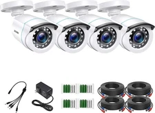Sistema De 4 Camaras Vigilancia CCTV DVR 1080P HD Seguridad Para Casa Exterior