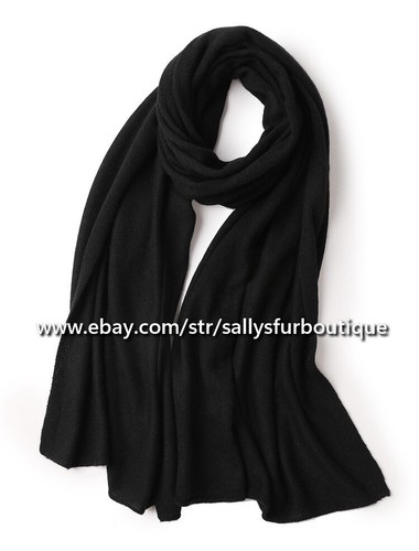 Sallys Boutique 100% mongolischer Strick Kaschmir Schal Stola Halstuch Stola 180*60cm - Bild 45 von 63