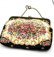 Vintage Petit Point Embroidered Purse by La Regale with Orig Hang Tag JCS
