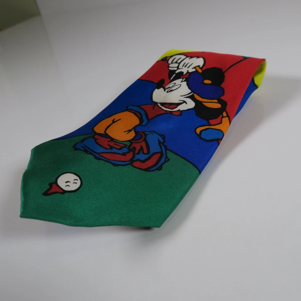 Corbata de Colección Mickey & Co. Mickey Mouse Golf Golf 100% Seda Multicolor Para Hombre Foto 2 de 4