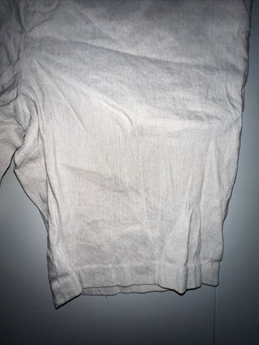 Alice + Olivia Beige Tan Khaki Linen Low Rise Flat Front Shorts Size 4 - Picture 8 of 12