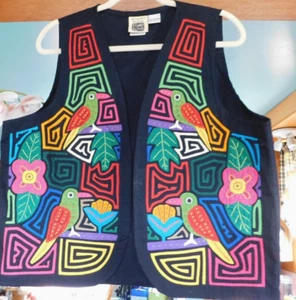 My Name is Panama 100% Mola-Made Cotton Vest Size Large