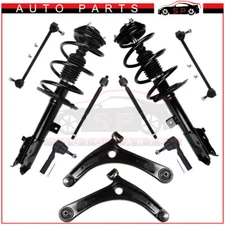 Front Struts Control Arms Sway Bars Tie Rod End Link For 2009-2012 Dodge Caliber