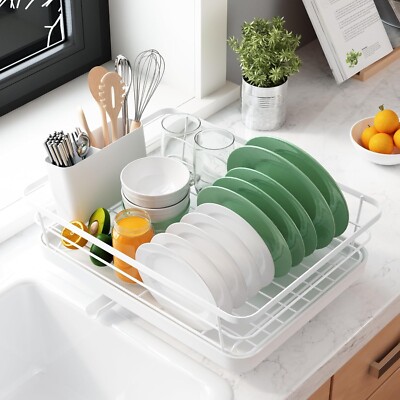 Dish Drying Rack- Space-Saving Dish Rack, Dish Racks for Kitchen Counter 