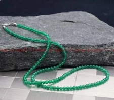 Men's Jewelry 6mm Natural Green Jade Smooth Round Gemstone Beads Necklace 18-48"