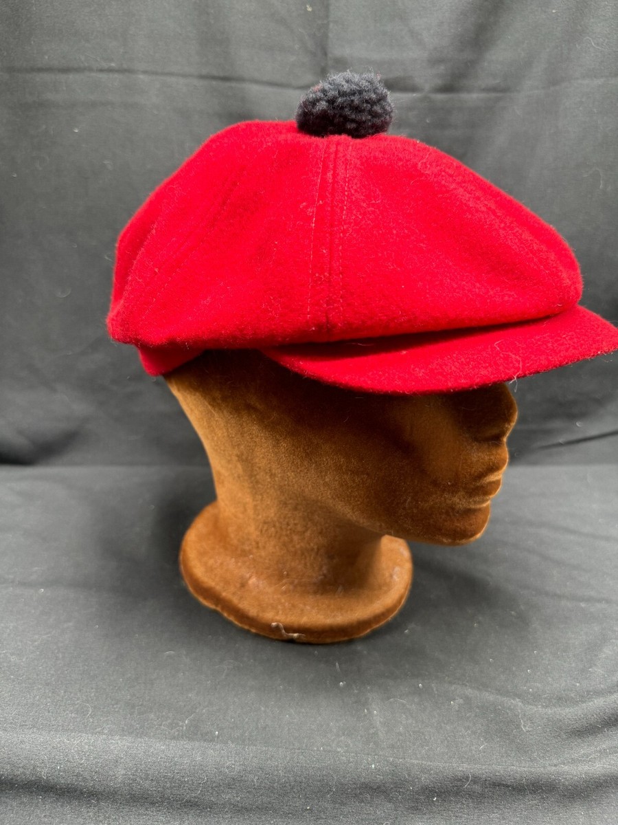 Vintage 60's Red Wool MOD Applejack Cap Fit Rite Sports Headwear - Main Image