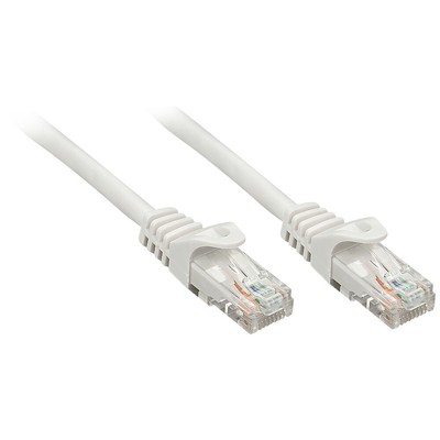 LINDY 48405 RJ45 Netzwerkkabel, Patchkabel CAT 5e F/UTP 10.00 m Grau  1 St.