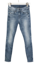 G-STAR 3301 Contour High Skinny Jeans Women's W26/L30 Stretch Whiskers Faded