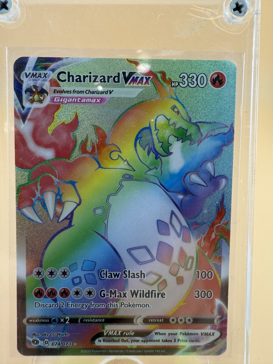 Pokmon TCG: Charizard VMAX Rainbow Champion's Path 074/073 Holo Secret  Rare NM4