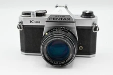 Pentax Asahi K1000 35mm SLR Camera Kit w/ 50mm f/1.4 Lens Made in Japan -VG