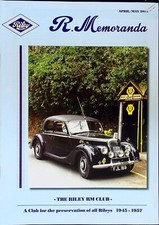 R. MEMORANDA Riley RM Car Club Magazine Issue April/May 2016 (RM005)