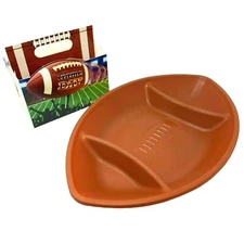 Football Chip and Dip Serving Tray Utensil Caddy Tailgate Party Supplies