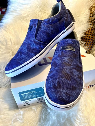Xtratuf Men's Sharkbyte Sustainable Deck Shoes Blue Camo Sz 10.5 New Fast Ship - Picture 2 of 8