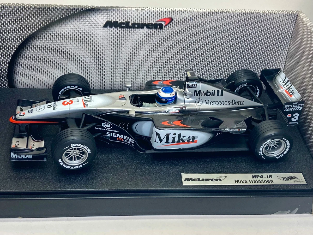 1:18 Hot Wheels 2001 McLaren MP4-16 Mika Hakkinen #3 50198 | eBay