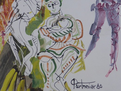 Gilbert Portanier farbiger Print figürliche Komposition 1980 (181) - Picture 11 of 16